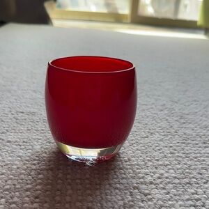 Glassy Baby Vibrant Red Glass votive